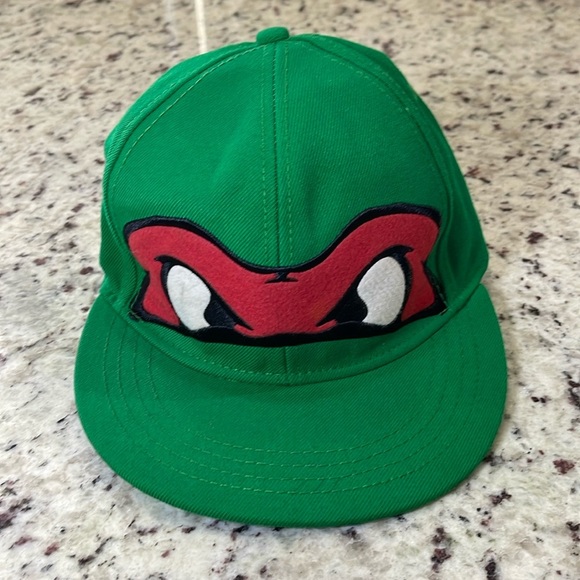 TMNT Hat Teenage Mutant Ninja Turtles Nickelodeon Raphael S/M Wool Blend Fitted - Picture 1 of 6